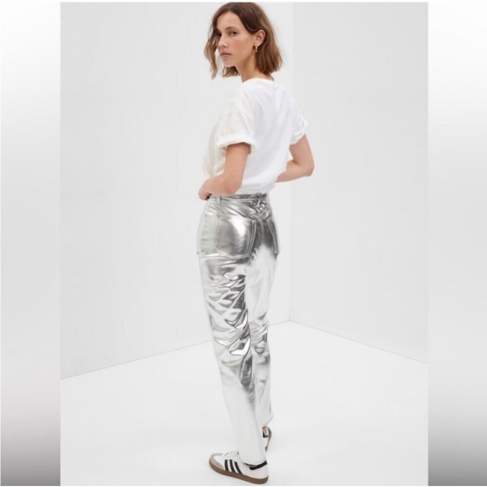 GAP Silver Metallic Pants